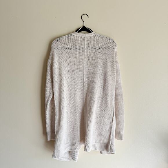 Bass Cream Knit Open Front Pocket Cardigan Sweater - XL - Picture 6 of 7
